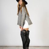 Western Leather Boots Federica Calf Black
