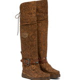 Wedge Moccasin Boots Huntress Charrito Castan