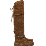 Wedge Moccasin Boots Huntress Charrito Castan
