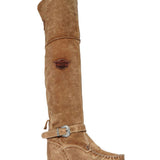 Wedge Moccasin Boots Huntress Silverstone Beige