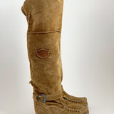 Wedge Moccasin Boots Huntress Silverstone Beige