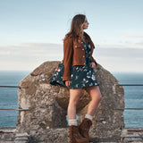 Wedge Moccasin Boots Arya Silverstone Couro