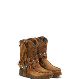 Wedge Moccasin Boots Arya Silverstone Couro