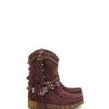 Wedge Moccasin Boots Arya Silverstone Wine