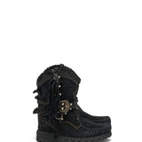 Wedge Moccasin Boots Arya Silverstone Carbon