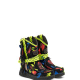 Wedge Moccasin Boots Arya Neon Brush