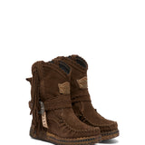 Wedge Moccasin Boots Arya Silverstone Chocolate