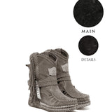 Wedge Moccasin Boots Arya Charrito Ombra