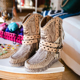 Wedge Moccasin Boots Arya Naga Marble