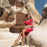 Wedge Moccasin Boots Arya Naga Dune