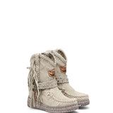 Wedge Moccasin Boots Arya Silverstone Ghost