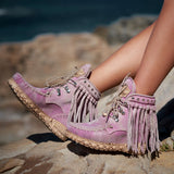 Wedge Moccasin Boots May Kamo Lady