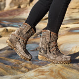 Wedge Moccasin Boots Yara Silverstone Almond