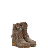 Wedge Moccasin Boots Yara Silverstone Almond