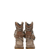 Wedge Moccasin Boots Yara Silverstone Almond