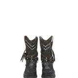 Wedge Moccasin Boots Yara Kalahari Black