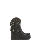 Wedge Moccasin Boots Yara Kalahari Black