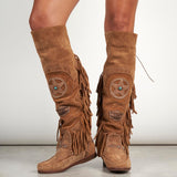 Flat Moccasin Boots Dakota Silverstone Mou