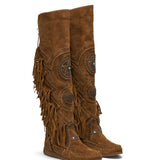 Flat Moccasin Boots Dakota Wornout Mou