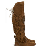 Flat Moccasin Boots Dakota Wornout Mou