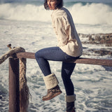 Wedge Moccasin Boots Ether Hairy Rider Mud