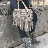 Studded Leather Bag Bag Wave Freedom Ice
