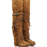 Wedge Moccasin Boots Coleen Silverstone Couro