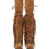 Wedge Moccasin Boots Coleen Silverstone Couro