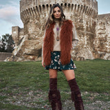Wedge Moccasin Boots Coleen Silverstone Wine