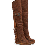 Wedge Moccasin Boots Coleen Charro Hill