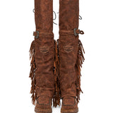 Wedge Moccasin Boots Coleen Charro Hill