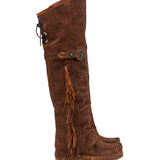 Wedge Moccasin Boots Coleen Charro Hill