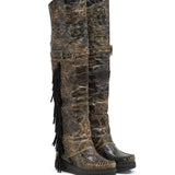Wedge Moccasin Boots Coleen Woodlux Slate