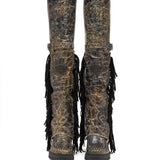 Wedge Moccasin Boots Coleen Woodlux Slate