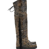 Wedge Moccasin Boots Coleen Woodlux Slate