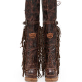 Wedge Moccasin Boots Coleen Wanted Chestnut