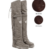 Wedge Moccasin Boots Coleen Creep Vino