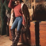 Wedge Moccasin Boots Coleen Creep Vino