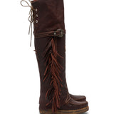 Wedge Moccasin Boots Coleen Creep Vino