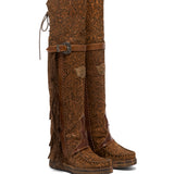 Wedge Moccasin Boots Coleen Charrito Castan