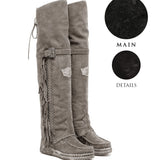 Wedge Moccasin Boots Coleen Charrito Ombra