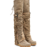 Wedge Moccasin Boots Coleen Silverstone Corda
