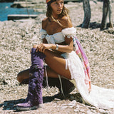 Wedge Moccasin Boots Coleen Silverstone Lavender