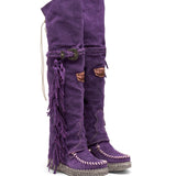 Wedge Moccasin Boots Coleen Silverstone Lavender