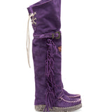 Wedge Moccasin Boots Coleen Silverstone Lavender