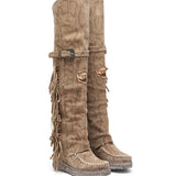 Wedge Moccasin Boots Coleen Slyther Ceras