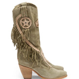 Western Leather Boots Kathy Silverstone Olive