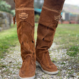 Flat Moccasin Boots Aylen Silverstone Mou