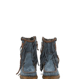 Wedge Moccasin Boots Cloe Silverstone Tempest
