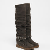 Wedge Moccasin Boots Jager Silverstone Ebano